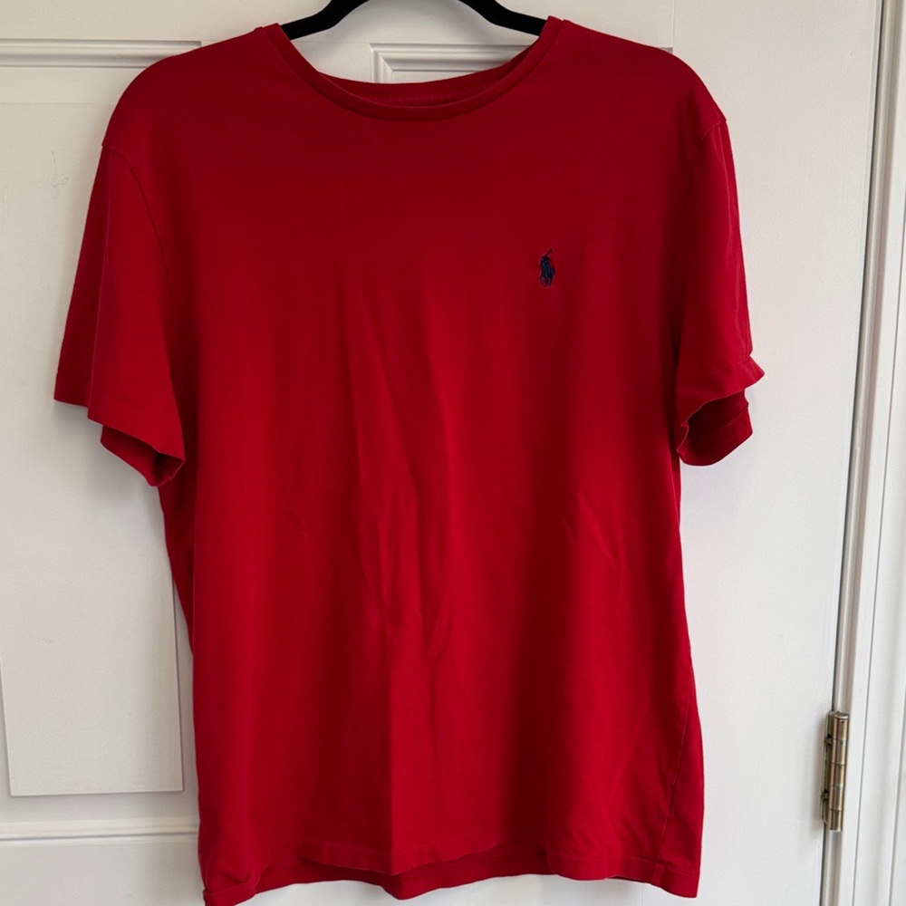 Polo by Ralph Lauren Men's Bright Red Tee Size Large